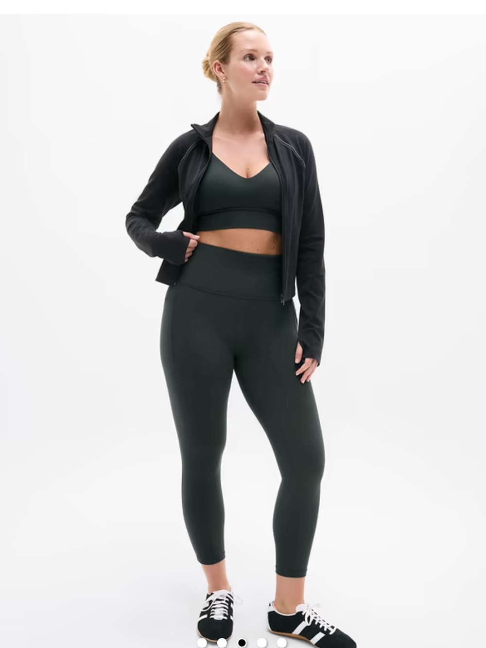 Athleta Salutation Stash High Rise 7/8 Leggings Black Size XL